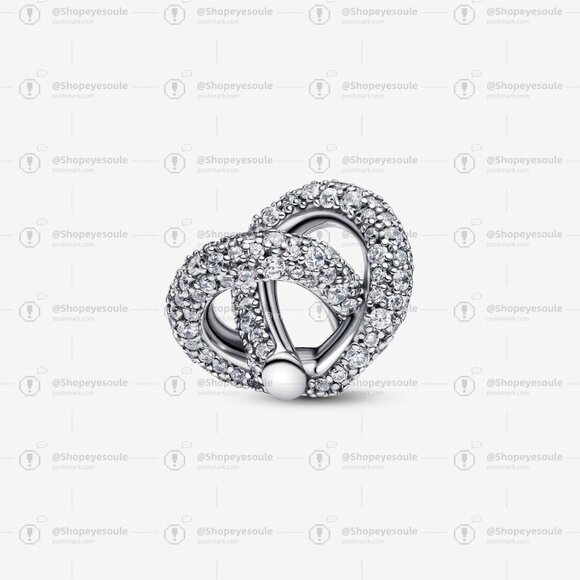 Pandora Pavé Infinity Knot Heart Charm - Picture 2 of 6